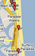 Gold Coast Accommodation Map