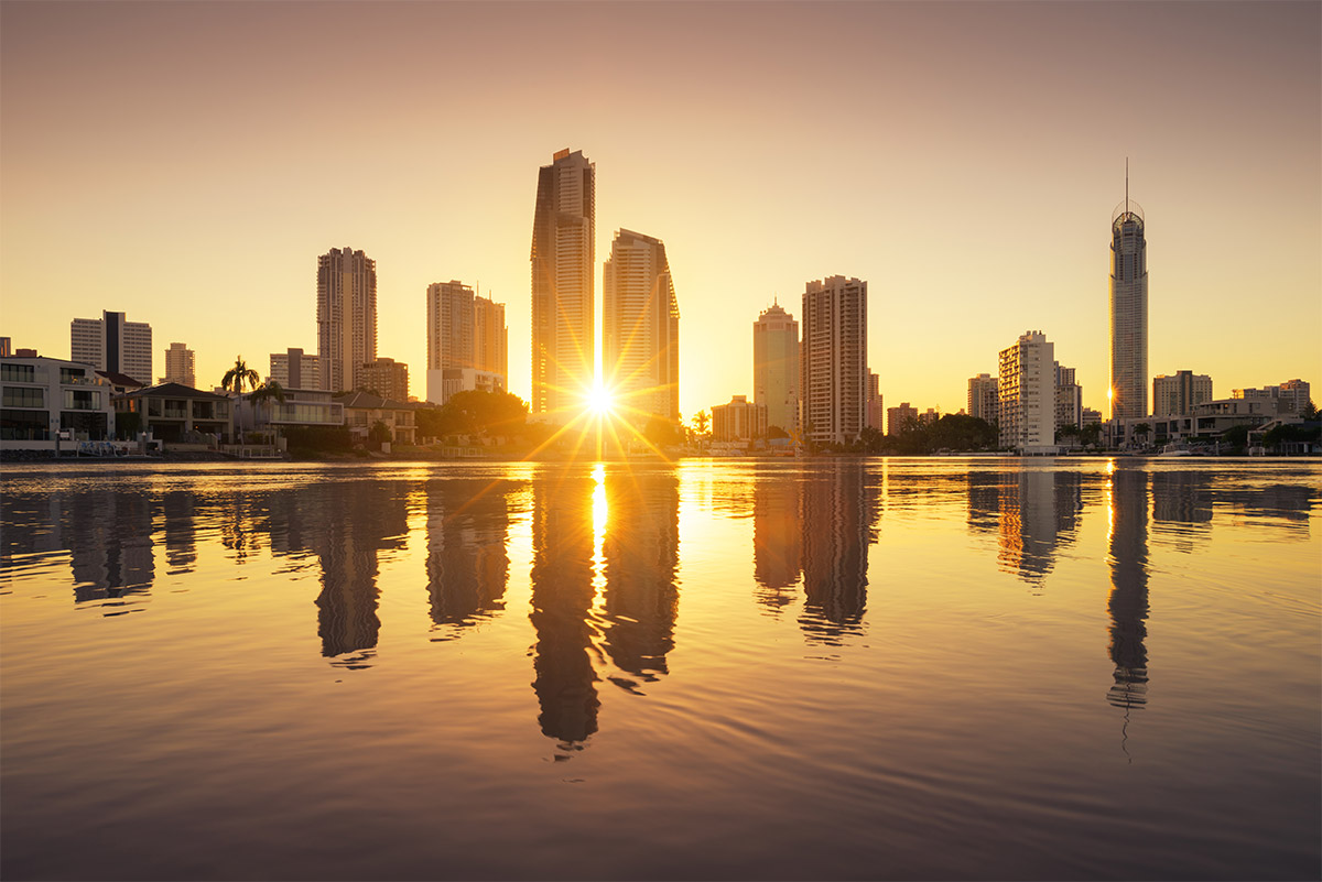 Sunrise Surfers Paradise Through HiRises